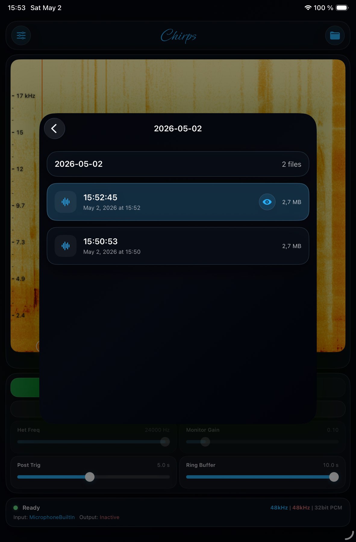 Chirps on iPad mini Portrait, screenshot 8