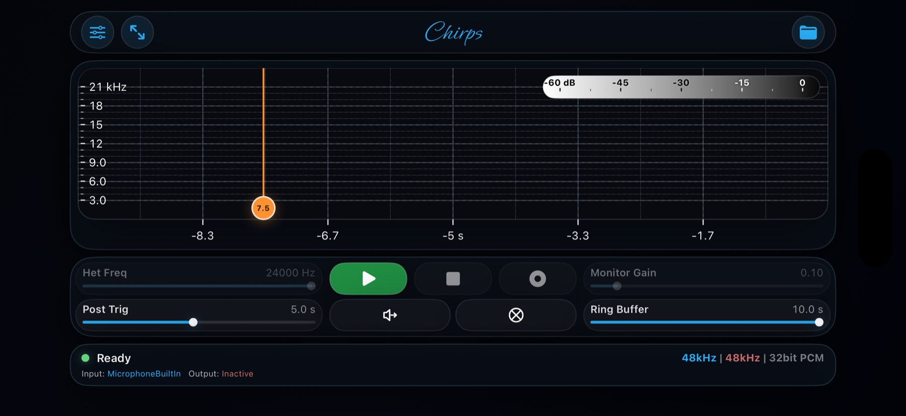 Chirps on iPhone Landscape, screenshot 3