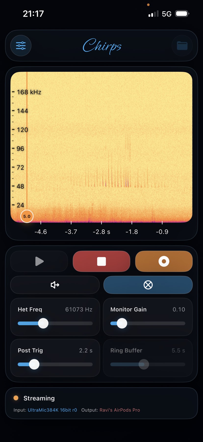 Chirps on iPhone Portrait, screenshot 1
