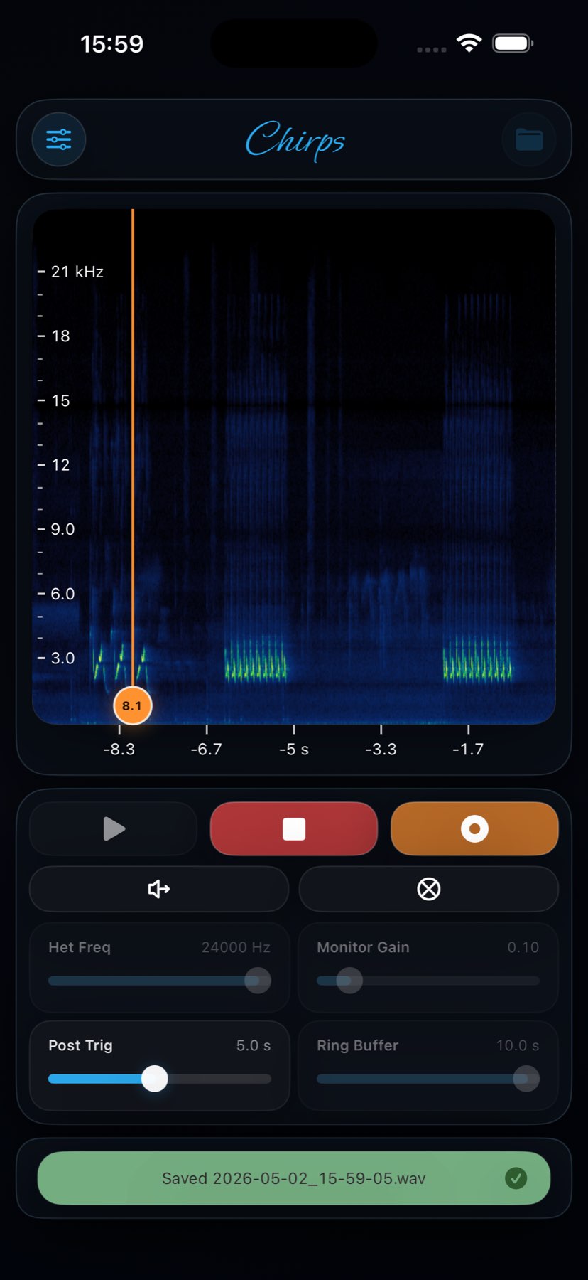 Chirps on iPhone Portrait, screenshot 5